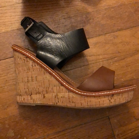 Dolce Vita Black/Brown cork heels - Picture 7 of 7